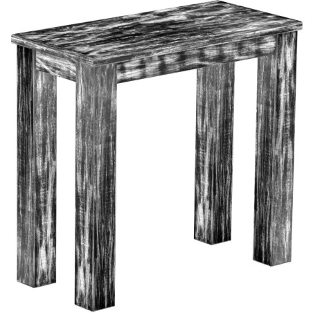 Hochbank 80 Rio Classico Farbton Shabby Antik Ebenholz massive Pinien Holzbank - Barbank