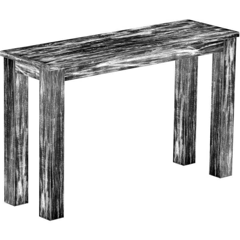 Hochbank 120 Rio Classico Farbton Shabby Antik Ebenholz massive Pinien Holzbank - Barbank