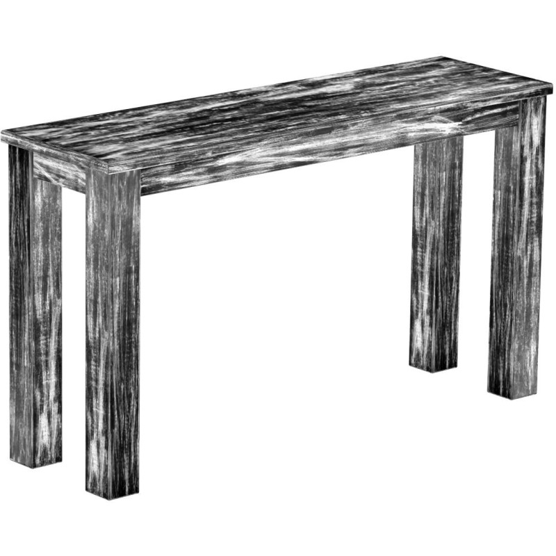 Hochbank 130 Rio Classico Farbton Shabby Antik Ebenholz massive Pinien Holzbank - Barbank