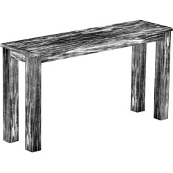 Hochbank 140 Rio Classico Farbton Shabby Antik Ebenholz massive Pinien Holzbank - Barbank