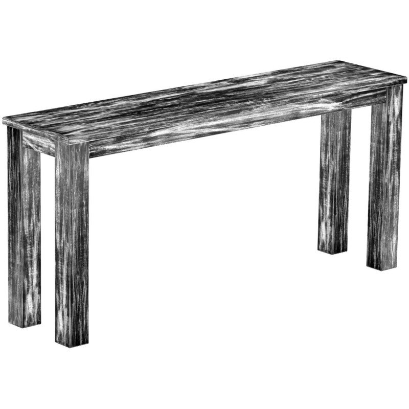 Hochbank 160 Rio Classico Farbton Shabby Antik Ebenholz massive Pinien Holzbank - Barbank