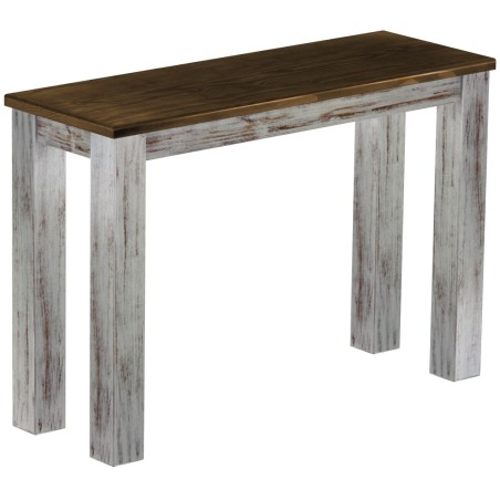 Hochbank 110 Rio Classico Farbton Shabby Platte Eiche massive Pinien Holzbank - Barbank