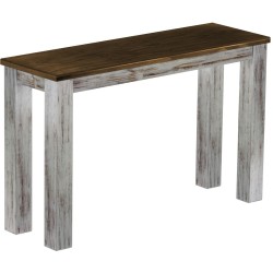 Hochbank 120 Rio Classico Farbton Shabby Platte Eiche massive Pinien Holzbank - Barbank