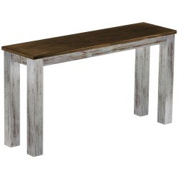 Hochbank 140 Rio Classico Farbton Shabby Platte Eiche massive Pinien Holzbank - Barbank