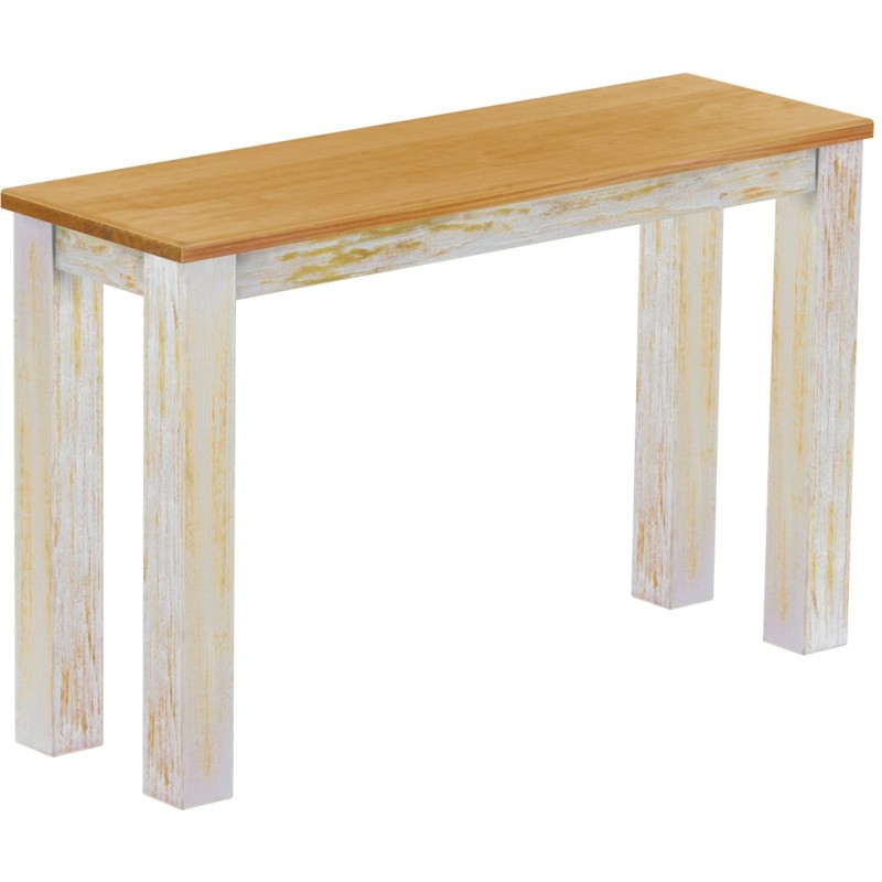 Hochbank 120 Rio Classico Farbton Shabby Platte Honig massive Pinien Holzbank - Barbank