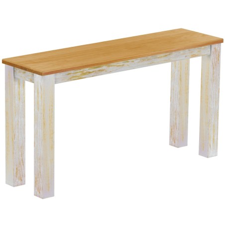 Hochbank 140 Rio Classico Farbton Shabby Platte Honig massive Pinien Holzbank - Barbank