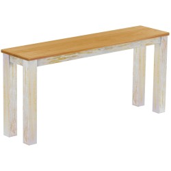 Hochbank 160 Rio Classico Farbton Shabby Platte Honig massive Pinien Holzbank - Barbank