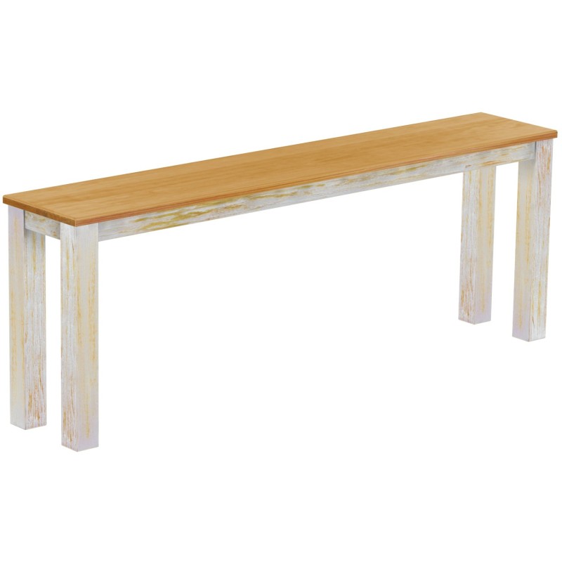 Hochbank 208 Rio Classico Farbton Shabby Platte Honig massive Pinien Holzbank - Barbank