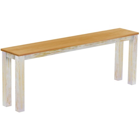 Hochbank 208 Rio Classico Farbton Shabby Platte Honig massive Pinien Holzbank - Barbank