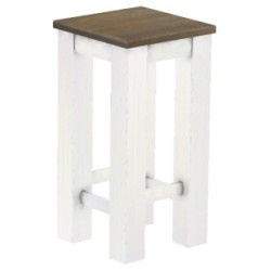 Barhocker Rio Classico Farbton Graphitgrau Weiss massiver Pinien Holzhocker