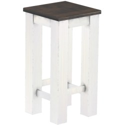 Barhocker Rio Classico Farbton Granitgrau Weiss massiver Pinien Holzhocker