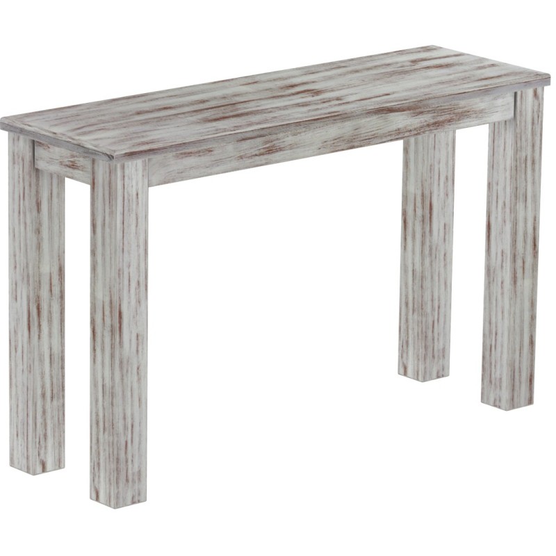 Hochbank 120 Rio Classico Farbton Shabby Nussbaum massive Pinien Holzbank - Barbank