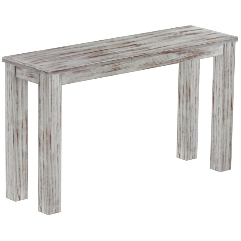 Hochbank 130 Rio Classico Farbton Shabby Nussbaum massive Pinien Holzbank - Barbank