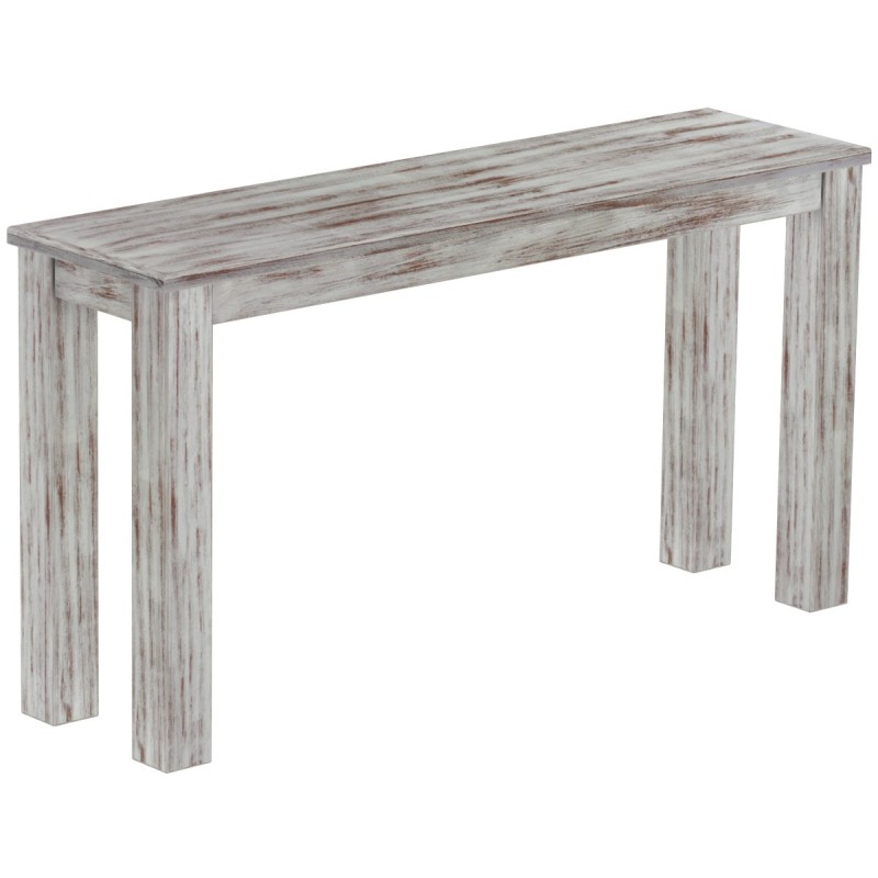 Hochbank 140 Rio Classico Farbton Shabby Nussbaum massive Pinien Holzbank - Barbank