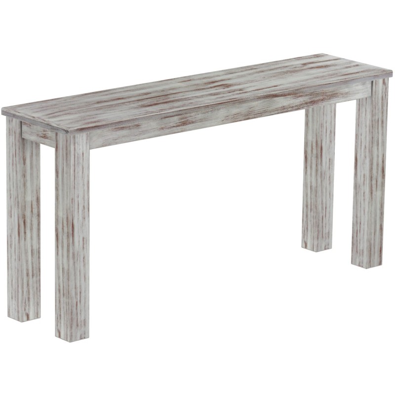 Hochbank 150 Rio Classico Farbton Shabby Nussbaum massive Pinien Holzbank - Barbank