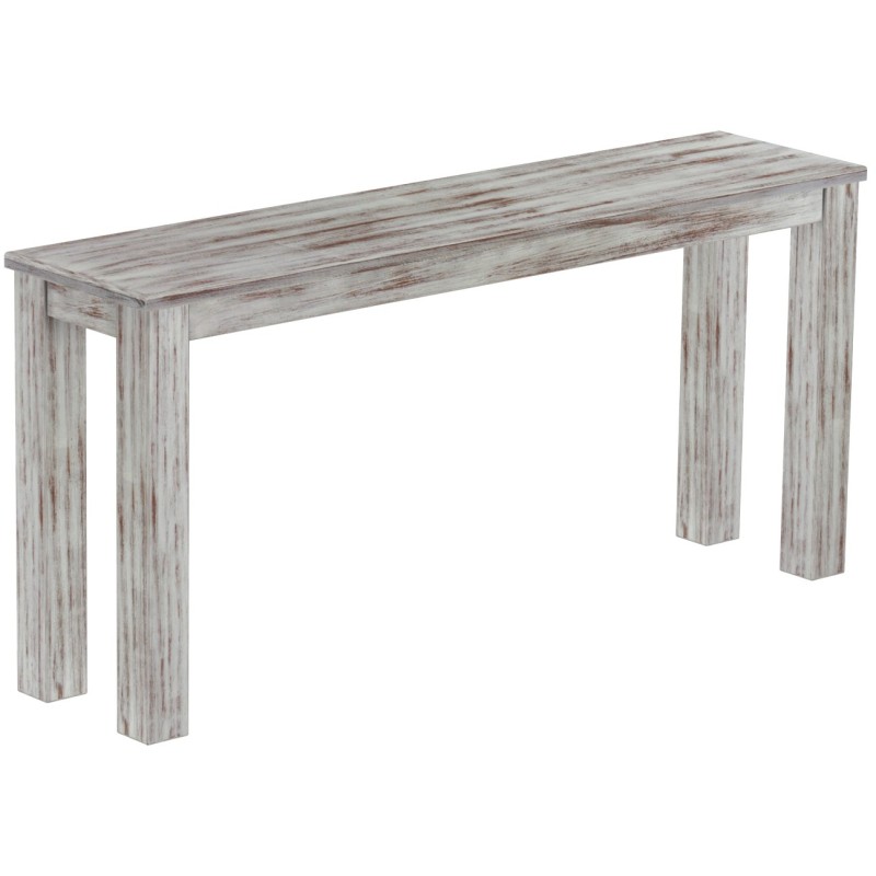 Hochbank 160 Rio Classico Farbton Shabby Nussbaum massive Pinien Holzbank - Barbank