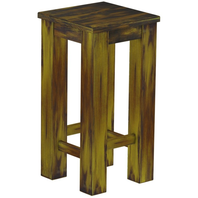 Barhocker Rio Classico Farbton Goldmix massiver Pinien Holzhocker