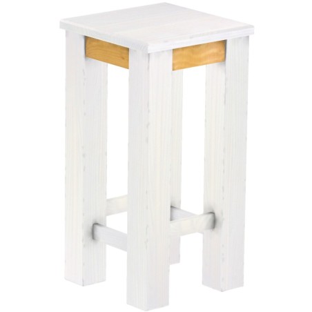 Barhocker Rio Classico Farbton Snow Honig massiver Pinien Holzhocker