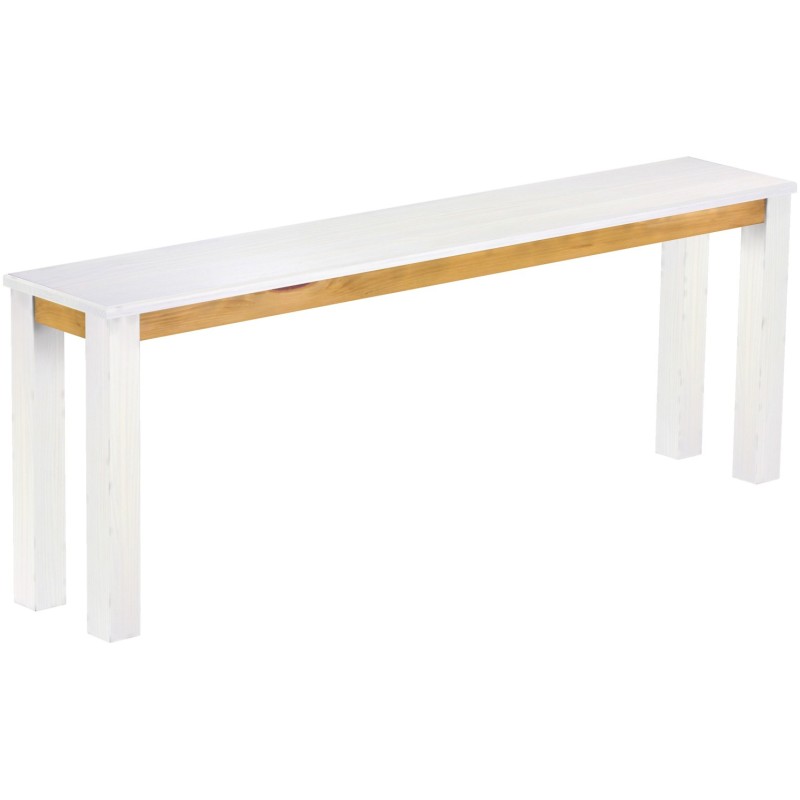 Hochbank 208 Rio Classico Farbton Snow Honig massive Pinien Holzbank - Barbank