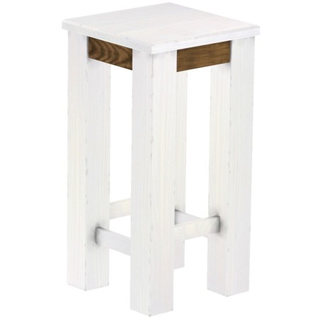 Barhocker Rio Classico Farbton Snow Eiche massiver Pinien Holzhocker