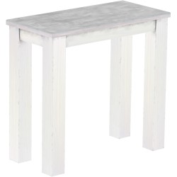 Hochbank 80 Rio Classico Farbton Beton Weiss massive Pinien Holzbank - Barbank