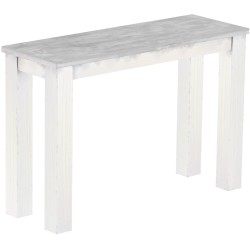 Hochbank 110 Rio Classico Farbton Beton Weiss massive Pinien Holzbank - Barbank