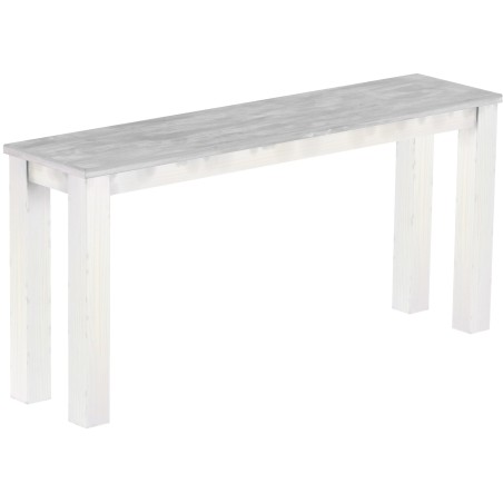 Hochbank 160 Rio Classico Farbton Beton Weiss massive Pinien Holzbank - Barbank