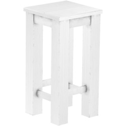 Barhocker Rio Classico Farbton Schneeweiss massiver Pinien Holzhocker