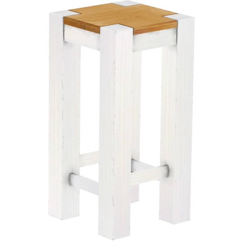 Barhocker Rio Kanto Farbton Honig Weiss massiver Pinien Holzhocker