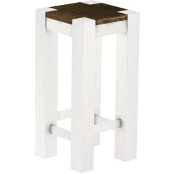 Barhocker Rio Kanto Farbton Eiche Weiss massiver Pinien Holzhocker