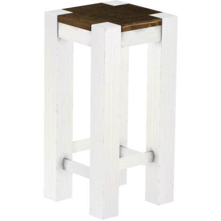 Barhocker Rio Kanto Farbton Eiche Weiss massiver Pinien Holzhocker