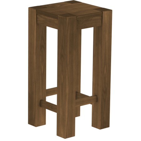 Barhocker Rio Kanto Farbton Nussbaum massiver Pinien Holzhocker