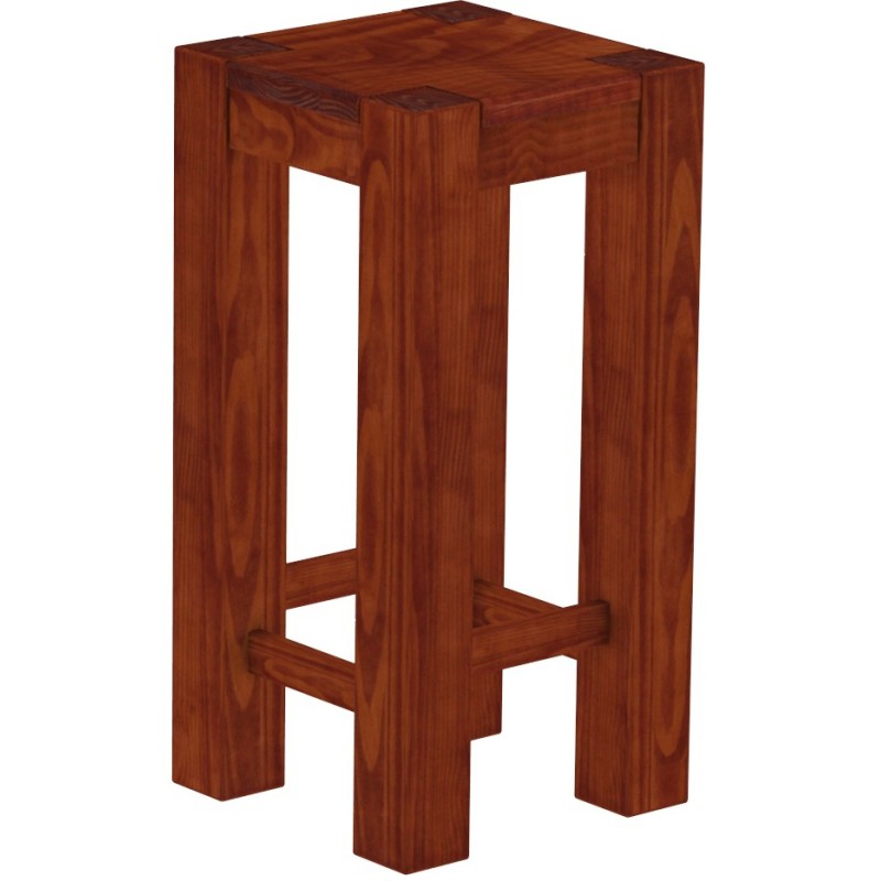 Barhocker Rio Kanto Farbton Mahagoni massiver Pinien Holzhocker