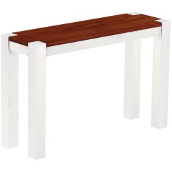 Hochbank 120 Rio Kanto Farbton Mahagoni Weiss massive Pinien Holzbank - Barbank