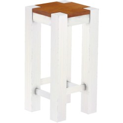 Barhocker Rio Kanto Farbton Kirschbaum Weiss massiver Pinien Holzhocker