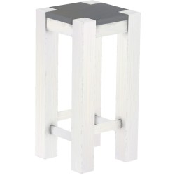 Barhocker Rio Kanto Farbton Seidengrau Weiss massiver Pinien Holzhocker