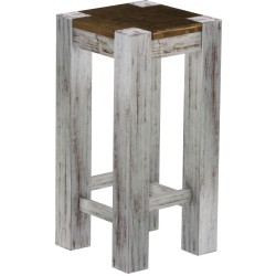 Barhocker Rio Kanto Farbton Shabby Platte Eiche massiver Pinien Holzhocker