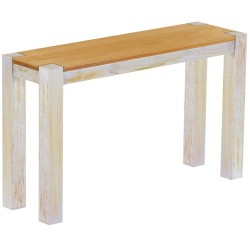 Hochbank 130 Rio Kanto Farbton Shabby Platte Honig massive Pinien Holzbank - Barbank