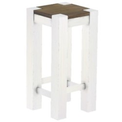 Barhocker Rio Kanto Farbton Graphitgrau Weiss massiver Pinien Holzhocker