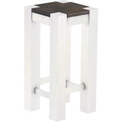 Barhocker Rio Kanto Farbton Granitgrau Weiss massiver Pinien Holzhocker