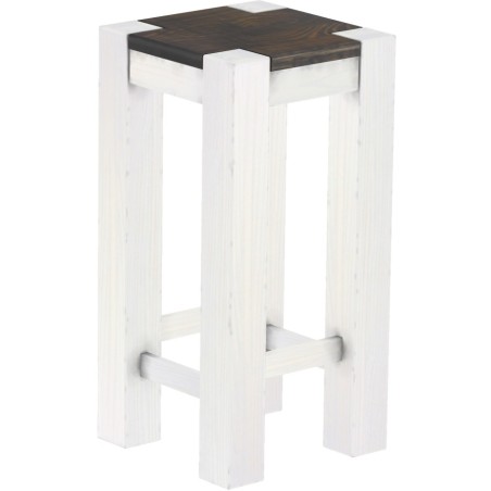 Barhocker Rio Kanto Farbton Granitgrau Weiss massiver Pinien Holzhocker