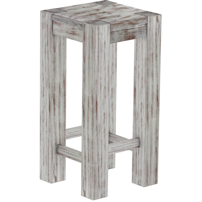 Barhocker Rio Kanto Farbton Shabby Nussbaum massiver Pinien Holzhocker