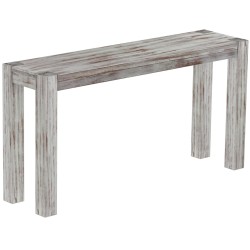 Hochbank 150 Rio Kanto Farbton Shabby Nussbaum massive Pinien Holzbank - Barbank