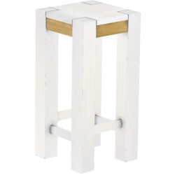 Barhocker Rio Kanto Farbton Snow Brasil massiver Pinien Holzhocker