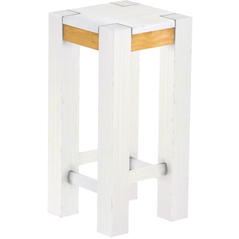 Barhocker Rio Kanto Farbton Snow Honig massiver Pinien Holzhocker