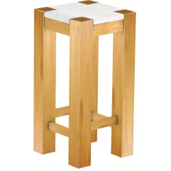 Barhocker Rio Kanto Farbton Honig Platte weiss massiver Pinien Holzhocker