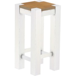 Barhocker Rio Kanto Farbton Eiche natur weiss massiver Pinien Holzhocker