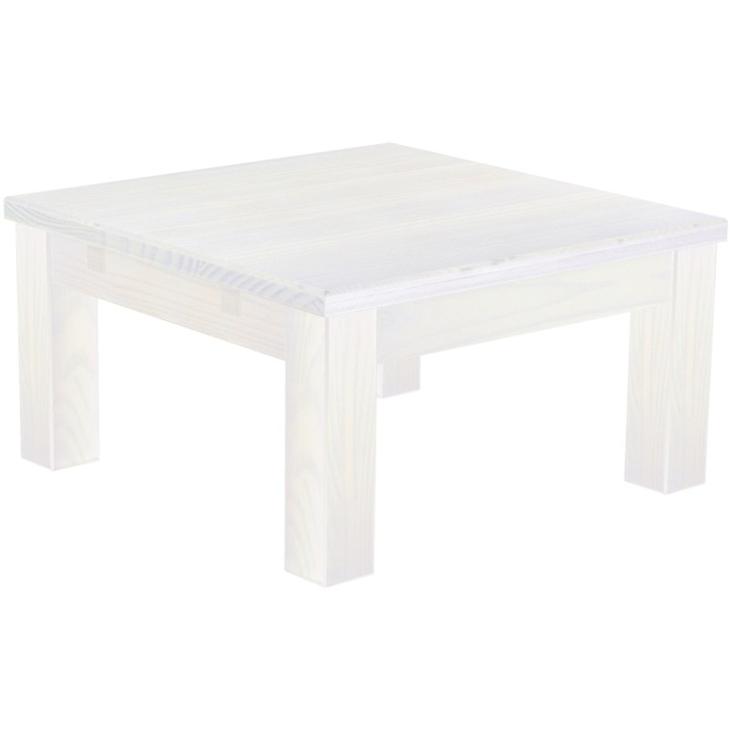 Couchtisch 73x73 Rio Classico Pinie Weiss massiver Pinien Wohnzimmertisch