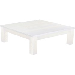 Couchtisch 120x120 Rio Classico Pinie Weiss massiver Pinien Wohnzimmertisch