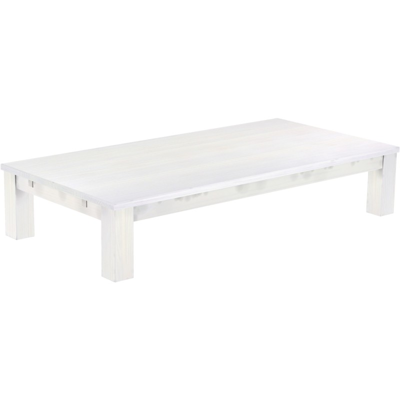 Couchtisch 200x100 Rio Classico Pinie Weiss massiver Pinien Wohnzimmertisch